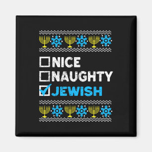 Aimant Naughty Jewish Ugly Hanukkah Sweater Chanukah