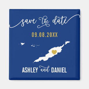 Aimant Navale Anguilla Wedding Enregistrer la carte des d