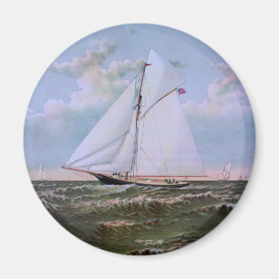 Aimant Navire de voile antique Sloop Yacht Bateau à voile