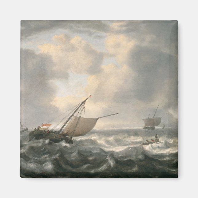 Aimant Navires sur une mer agitée (Devant)