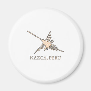 Aimant Nazca Hummingbird Geoglyph Newsprint