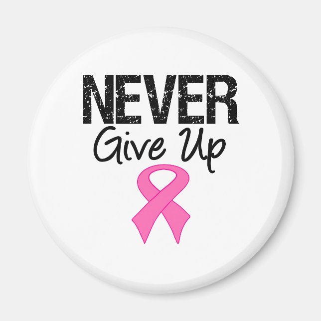 Aimant Ne jamais renoncer (cancer du sein) (Devant)