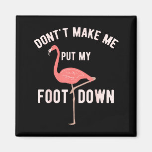Aimant Ne me faites pas poser mon pied Funny Flamingo