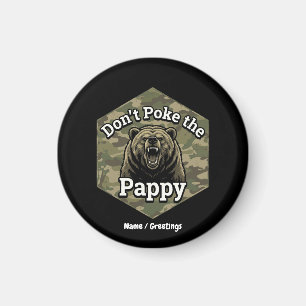 Aimant Ne Piquez Pas Papy Ours Brun Rugueux Drôle