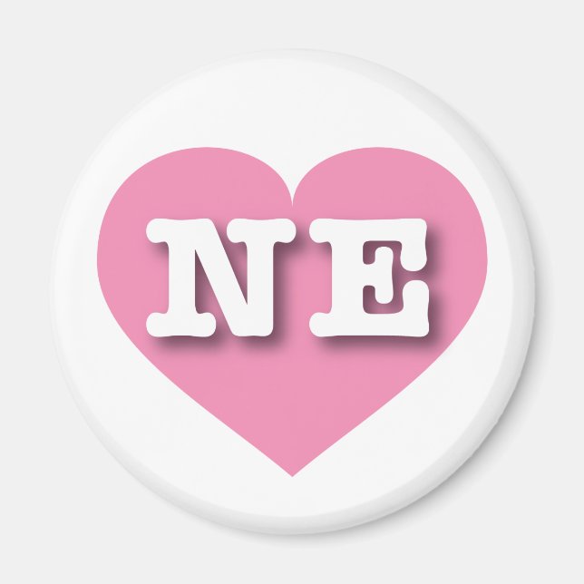 Aimant Nebraska Solid Coeur Rose - Big Love (Devant)