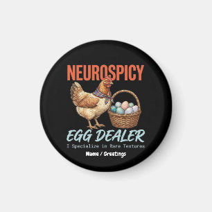 Aimant Négociant en œufs Neurospicy Textures Rares Vintag