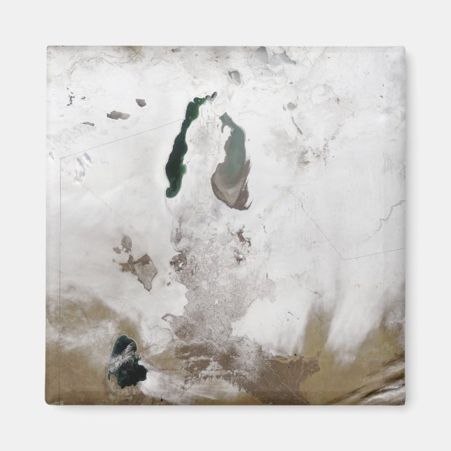 Aimant Neige autour de la mer d'Aral (Devant)