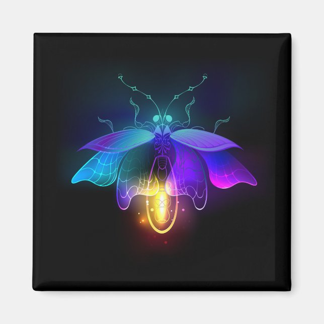 Aimant Neon Firefly sur noir (Devant)