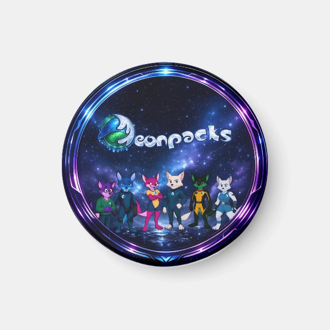 Aimant Neonpacks (conception de cercle) (Devant)