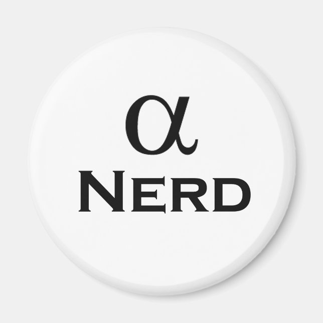 Aimant nerd alpha (Devant)