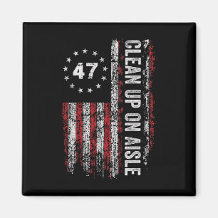 Aimant Nettoyage dans l'allée 47 Impeach 47 Anti Trump 86