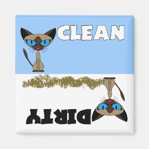 Aimant Nettoyage Siamois / Lave-vaisselle sale