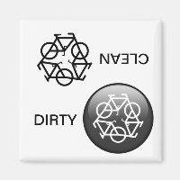 "NETTOYÉ / SALE" Recycle lave-vaisselle magnétique