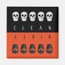 Aimant Nettoyer Crâne sale Orange Noir Lave-vaisselle sim