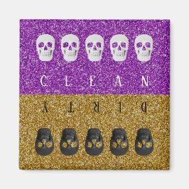 Aimant Nettoyer les crânes sales Or Purple Cool Parties s