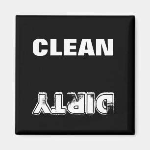 Aimant Nettoyez sale (noir et blanc)