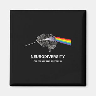 Aimant Neurodiversité Spectre d'autisme Asd Adhd Arc-en-c