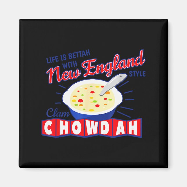 Aimant New England Style Clam Chowder  (Devant)