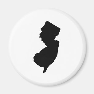 Aimant New Jersey en noir et blanc