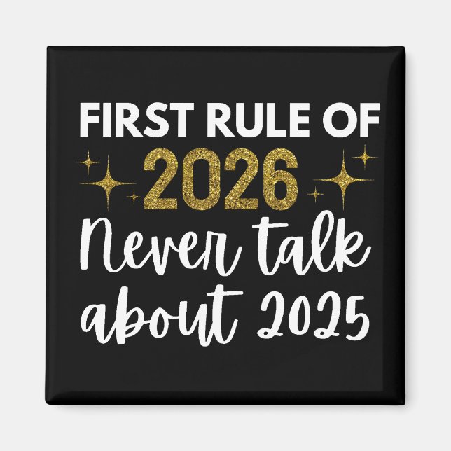 Aimant New year 2026 Funny  (Devant)