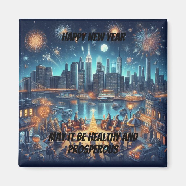 Aimant New Year's Eve in New York City (Devant)