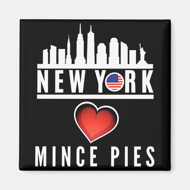 Aimant New York aime Mince Pies Cityscape (Devant)