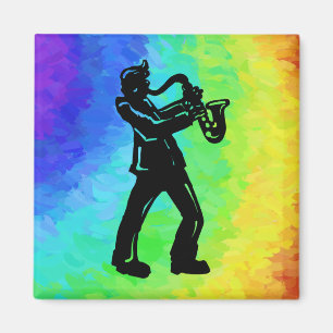 Aimant New York Boogie Nuits Saxophone Rainbow