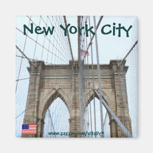 Aimant New York City Brooklyn conception d'aimant de pont