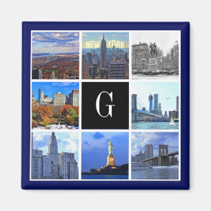 Aimant New York City Skyline 8 Photo Collage