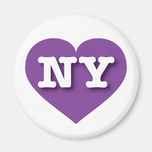 Aimant New York Purple Heart - J'aime NY