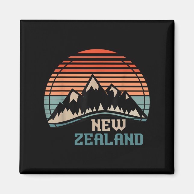 Aimant New Zealand Mountain Hiking Gift New Zealand  (Devant)