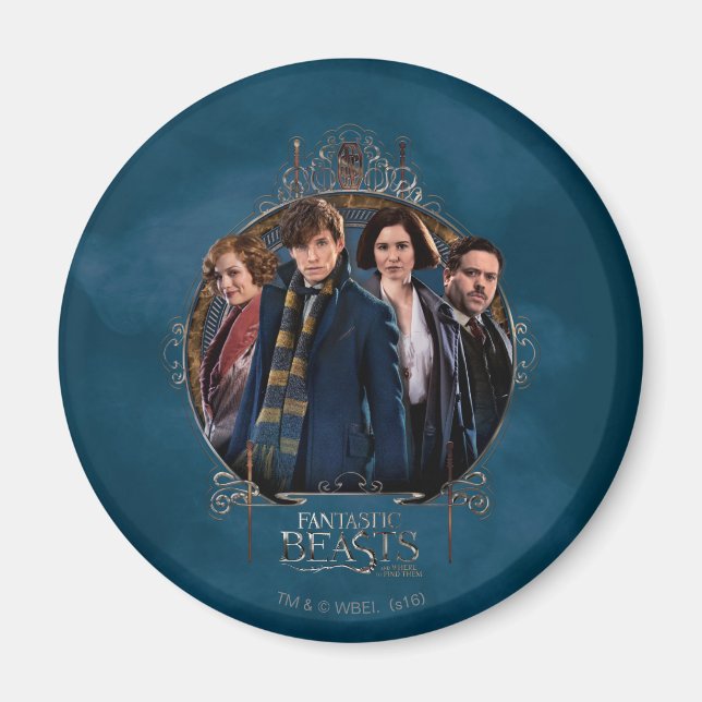 Aimant NEWT SCAMANDER™ et entreprise Art Nouveau Frame (Devant)