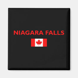 Aimant Niagara Falls Canada Drapeau canadien Couleur fonc