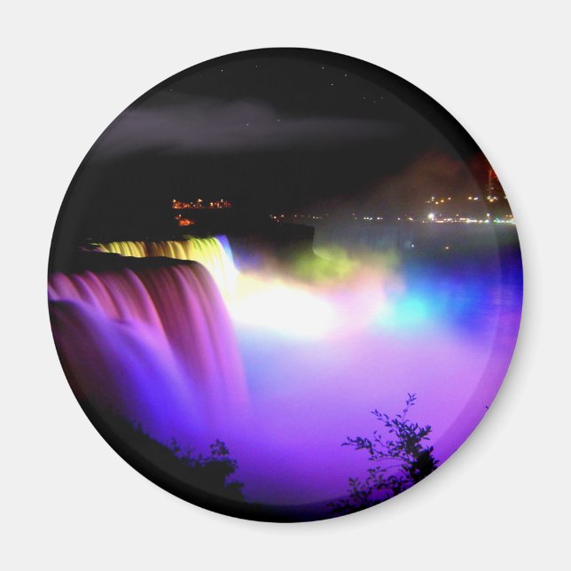 Aimant Niagara-Falls-sous-projecteurs-la nuit (Devant)
