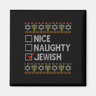 Aimant Nice Naughty Juif Laide Hanoukka Sweater Funny Ch