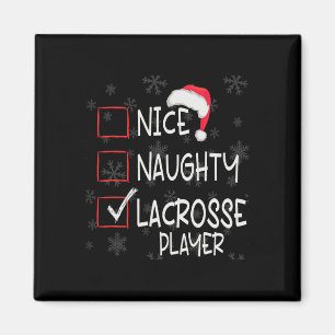 Aimant Nice Naughty Lacrosse Liste des joueurs Noël Père