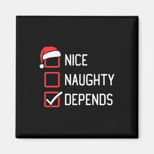 Aimant Nice Naughty Liste Dépend Noël