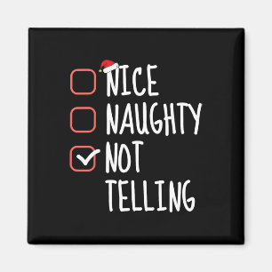 Aimant Nice Naughty Ne Pas Dire Drôle Liste de Noël Sant