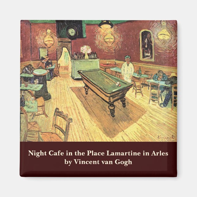 Aimant Night Cafe, Place Lamartine par Vincent van Gogh (Devant)