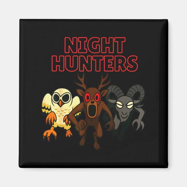 Aimant Night Hunters. 3 Animals In The Forest. Cool Gamer (Devant)