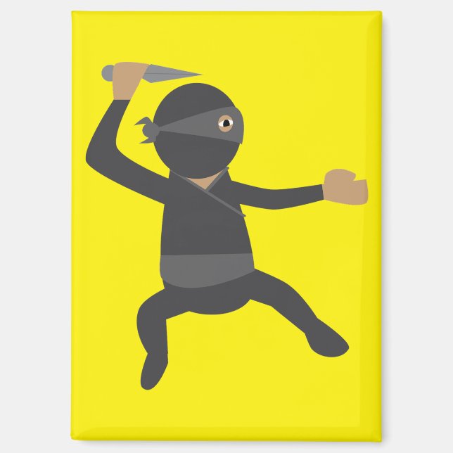 Aimant Ninja Drôle (Recto)