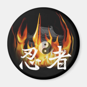 Aimant Ninja en feu