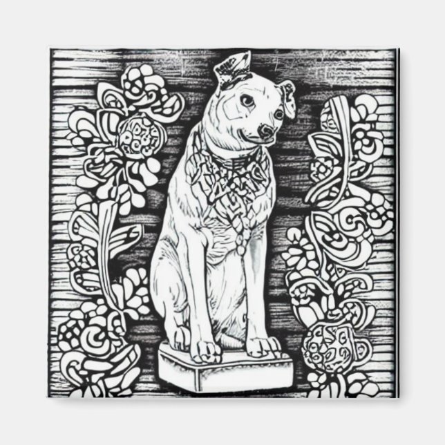 Aimant Nipper, Flore RCA Chien (Devant)