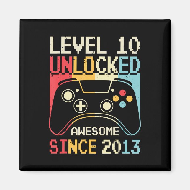 Aimant Niveau 10 Jeux vidéo non bloqués 10th Birthday Gam (Devant)