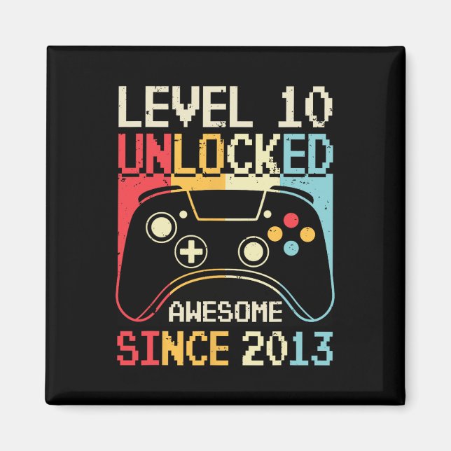 Aimant Niveau 10 Jeux vidéo non bloqués 10th Birthday Gam (Devant)
