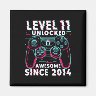 Aimant Niveau 11 Débloqué Jeu Vidéo 11e Anniversaire Joue