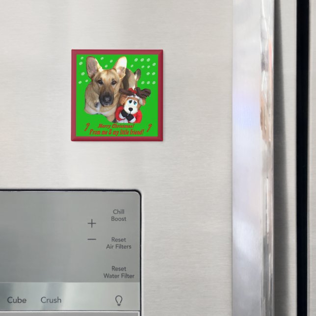 Aimant Noël Allemand Berger & Jouet Reindeer (In situ (réfrigérateur))