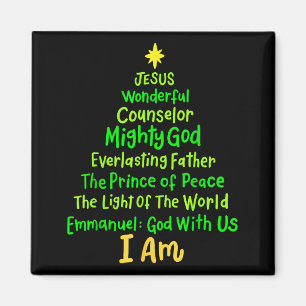 Aimant Noël chrétien Jésus Bible Noms Arbre de Noël Sh