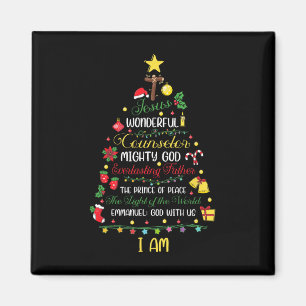 Aimant Noël chrétien Jésus Bible Noms Noël Arbre Sh