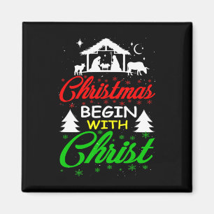 Aimant Noël commence avec le Christ
